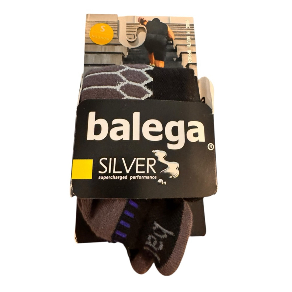 Men's Balega Gray Black Athletic No Show Socks S